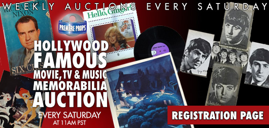 Weekly Friday Hollywood Movie Props and Memorabilia Auction