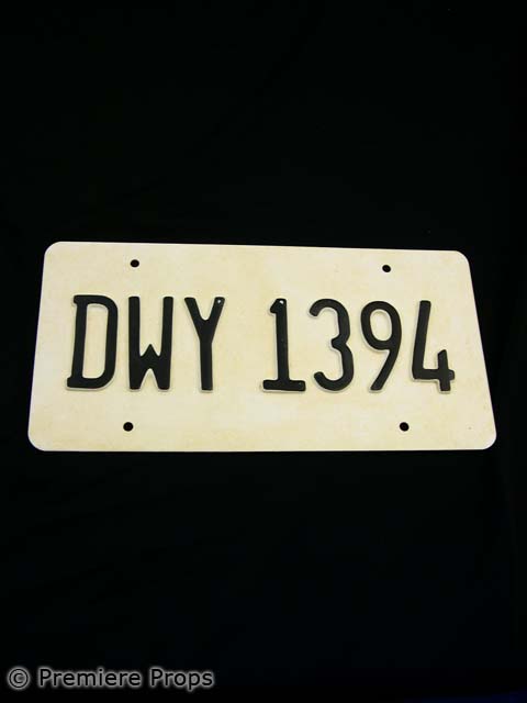 2091 One Missed Call License Plate Movie Props