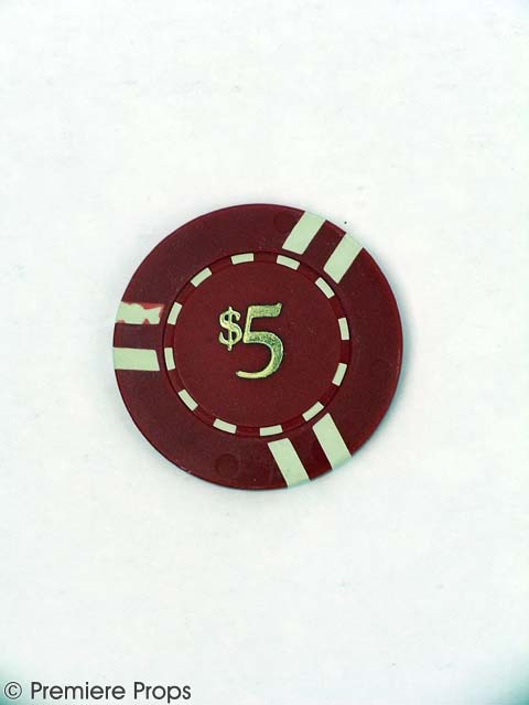 2790 Punisher Red $5 Casino Poker Chip Movie Props
