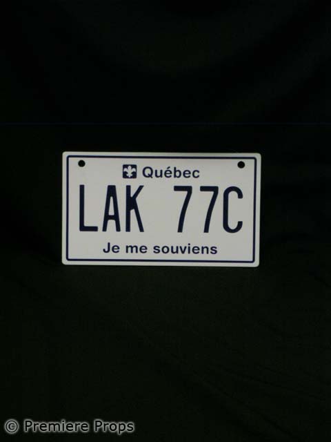 2142 The Promotion License Plate Movie Props