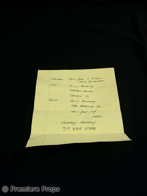 2148 PS I Love You Ireland Trip Itinerary Movie Props