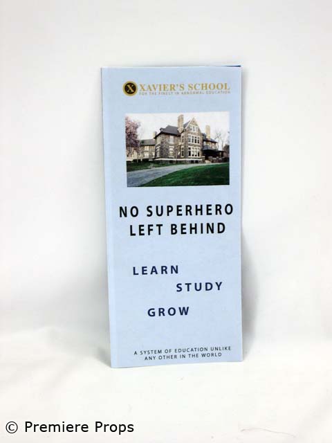 2119 Superhero Xavier School Pamphlet Movie Props