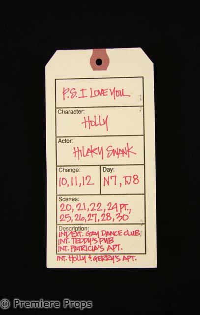 P.S. I LOVE YOU Holly's (Hilary Swank) Hero MOVIE COSTUMES Click to enlarge P.S. I LOVE YOU Holly's (Hilary Swank) Hero MOVIE COSTUMES Click to enlarge