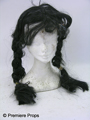 Halloween II Black Pig-Tail Wig Movie Props