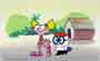 DEXTER'S LABORATORY Dexter & Dee Dee Walking Original Animation