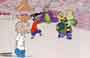 ED, EDD, & 'N EDDY Ed & Edd w/ Kid Original Animation Cel