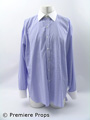 Boston Legal Denny Crane Blue White Cotton Shirt Movie Costumes