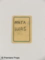 Inglourious Basterds Mata Hari Card Movie Props