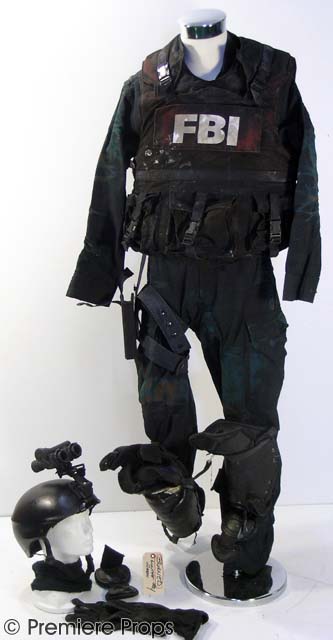 Hollywood Backlot Hostage Complete Burnt Fbi Swat Costume 1 Movie Props Movie Memorabilia Premiere Props