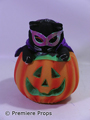Halloween II Fiber Optic Pumpkin Head & Cat Movie Props
