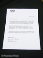 The Box Arthur (James Marsden) NASA Rejection Letter Movie Props