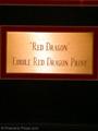 "RED DRAGON" Framed Edible Red Dragon Print Prop